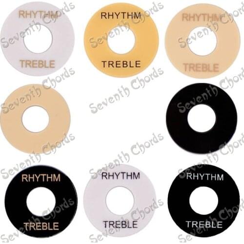 3 Pcs 9 Color Toggle Switch Plate Selector Cover Marker Washer Rythm/treble Ring for LP Electric Guitar Replacement - Plastic