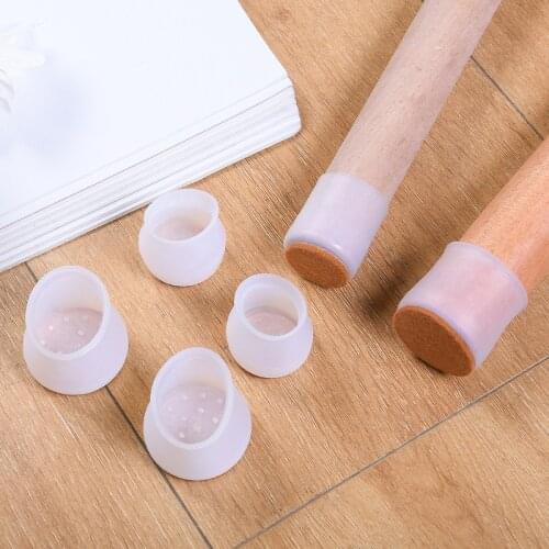 4Pcs Silicone Furniture Leg Protection Cover Table Feet Pad Floor Protector For Chair Leg Anti-slip Floor Protector Home Tools