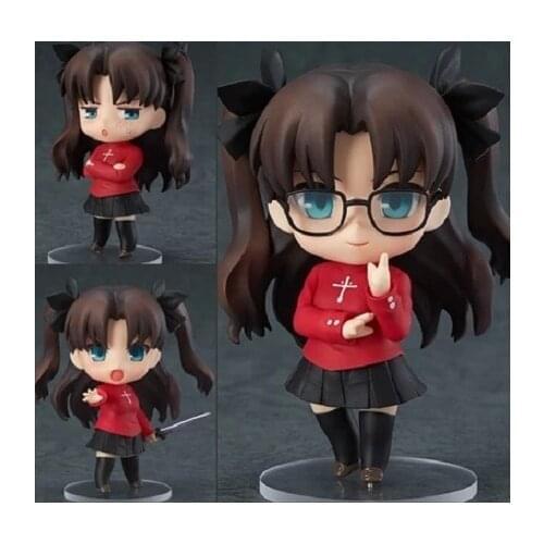 #409 hot 10cm Fate stay night Tohsaka Rin The Holy Grail War Fate/zero Saber action figure toy Christmas gift collectors