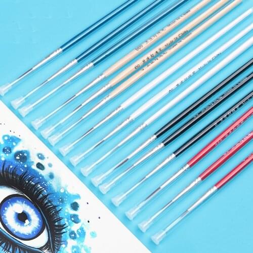 6 colors 5pcs #0 #00 #000 Paint Brush Art Supplies Nylon Brush Painting Pen Fine Hand-painted Thin Hook Line Pen Drawing Art Pen