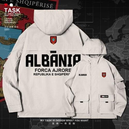 Republic of Albania ALB Albanian men jacket hooded air force logo army fan clothing mens coat streetwear mens clothes autumn