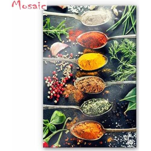 Variety of spices Diamond Embroidery 5D Diy Diamond Painting Full Square Picture Of Rhinestones decor diamant Mosaic