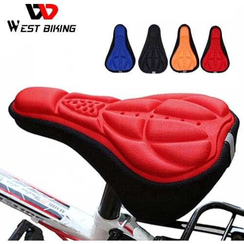 Bicycle Saddle Cycling Seat Cover Cushion 3D Breathable Bike Mountain Cycle Accessories Thickene Sponge Pad for Outdoor, Racing
