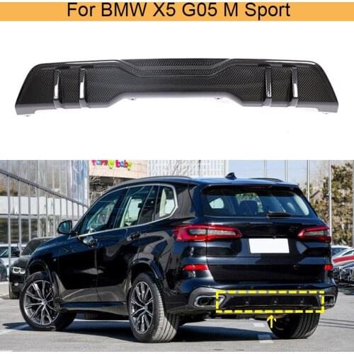 Carbon Fiber Rear Bumper Diffuser Lip for BMW X5 G05 M Sport 2019 2020 Car Rear Bumper Diffuser Lip Spoiler Apron