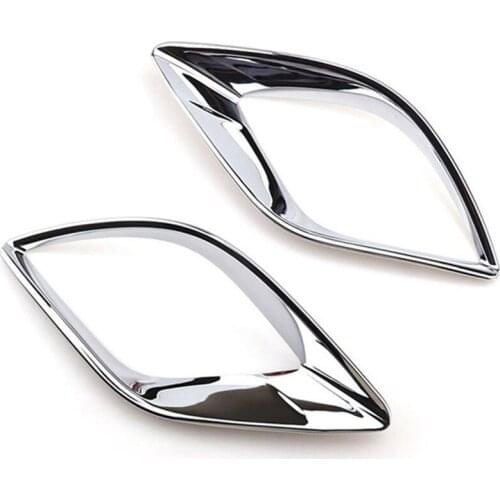 For Mazda Cx-5 Cx5 2012-2016 Chrome Rear Bumper Reflector Fog Light Lamp Cover Trim Molding Garnish Frame Bezel