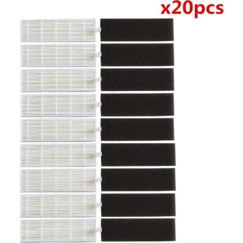 20pcs/lot HEPA filter & Sponge Filters replacements for ilife A4s A6 A4 A40 DN621 cleaning filter vacuum cleaner accessories