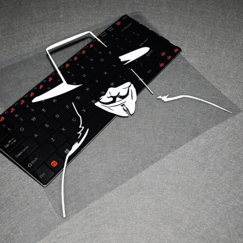 GalonDeco G007 V Mask Vendetta Modified Car Rear Windshield Waterproof Stickers and Decals Car Door Sticker