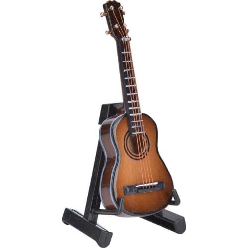 Exquisite Wood Violin Mode Decorative Birthday Gift Guitar With Boxl 8cm Mini Instrument Miniature Desktop Ornaments Collection