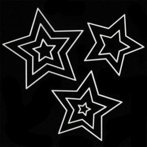KSCRAFT Basic Stars Metal Cutting Dies Stencils for DIY Scrapbooking/photo album Decorative Embossing DIY Paper Cards
