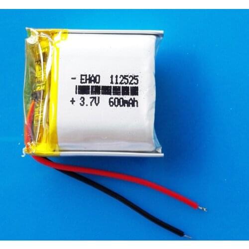 3.7V 600mAh 112525 Lipo polymer lithium Rechargeable battery for MP3 GPS DVD bluetooth recorder e-book camera translator