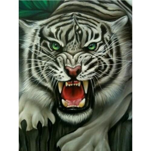 SenyuArt 3d DIY Crystal Rhinestone Diamond Painting Animal Tiger Full Square Drill Cross-stitch Kit Embroidery Mosaic Decoration