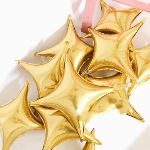 50pcs 26inch Four-pointed Star Balloon Foil Balloon Wedding Decoration Birthday Party Supplies Aluminum Inflatable Balloon