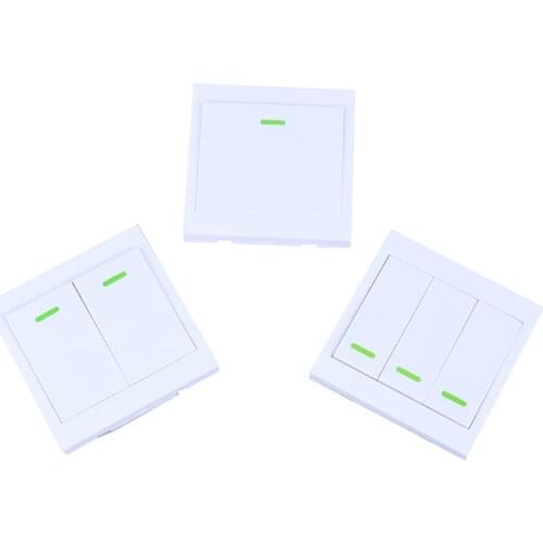 ZLinKJ 433Mhz 86 Wall Panel Wireless Remote Control Switch Transmitter 1 2 3 Button RF Receiver For Bedroom Ceiling Light Lamp
