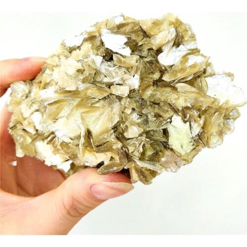 Natural Golden Mica Quartz Golden Rocks Yellow Luminous Flogopite Sparkling Mica Mineral Specimen