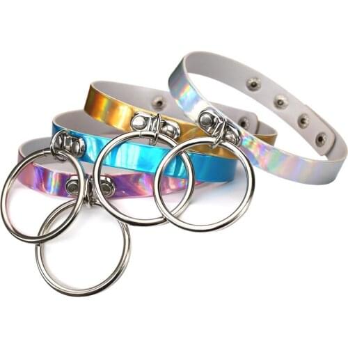 Collar Metal Ring-O Accessories Harness Women Pole Dance Rave Sexy Costume Sword Belt Adjust Size Bondage Neck Punk Goth