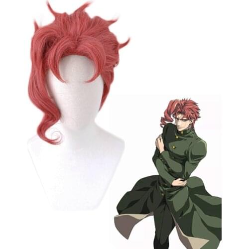 Anime JOJO Kakyoin Noriaki Kakyouin Wig Cosplay Costume JOJOs Bizarre Adventure Heat Resistant Synthetic Hair Men Short Wigs