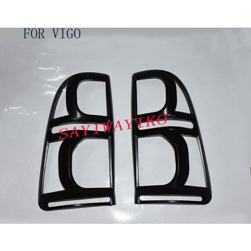 FIT For Hilux vigo Accessories ABS Black high quality Rear Lamp Cover Tail Lights for Hilux Vigo 2011 2012 2013 2014