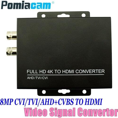 Factory Direct HDC-ADH Video Convertor Full HD 4K 8MP CVI/TVI/AHD+CVBS to HDMI Converter,Auto match HD input, HDMI output 1080P