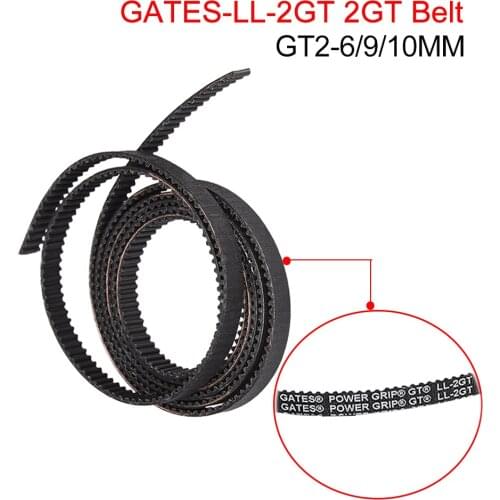 GATES-LL-2GT 2GT Belt Synchronous Belt GT2 Open Timing Belt Width 6MM 9/10MM GT2-6MM 3D Printer Parts For Ender 3 CR10 Anet