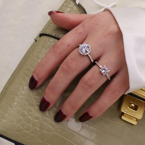 Promise ring Cz Stone Statement Party Wedding Band Rings for women Jewelry