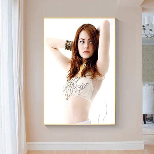 SP062 Silk Cloth Wall Poster Emma Stone Movie Girl Stars Art Home Decoration Gift