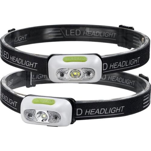 Led Rechargeable Headlamp Searchlight Waterproof Powerful Headlamp Camping Sensor Latarka Czolowa Outdoor Lighting DE50TD