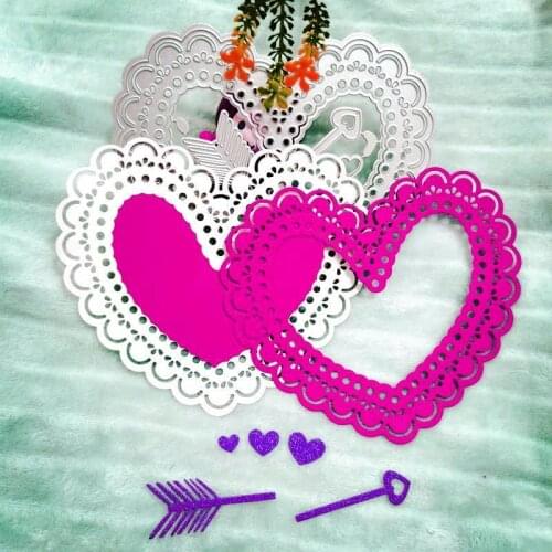 Heart shaped background greeting cMetal Cutting Dies for DIY Scrapbooking Album Paper Cards Decorative Crafts Embossing Die Cuts