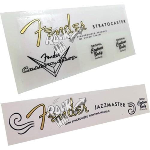 Ohello 1pc/2pcs Waterslide 0.1mm Thick Custom Decal Sticker Guitar Peghead Logo Standard Size Dropshipping Guitar Accessories