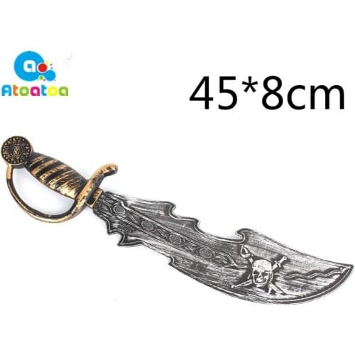 High Quality Costume Party Props Plastic Sword Toy Pirates Sword Foam Sword Simulation Pirates Sword Kid Cosplay Supplies