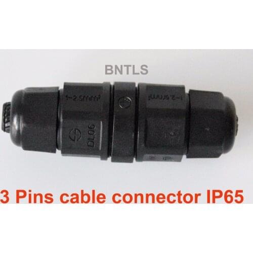 LED Light Waterproof Cable Connector Adapter / Power Cord Plug / Waterproof Terminal 3 PIN 10 PCS
