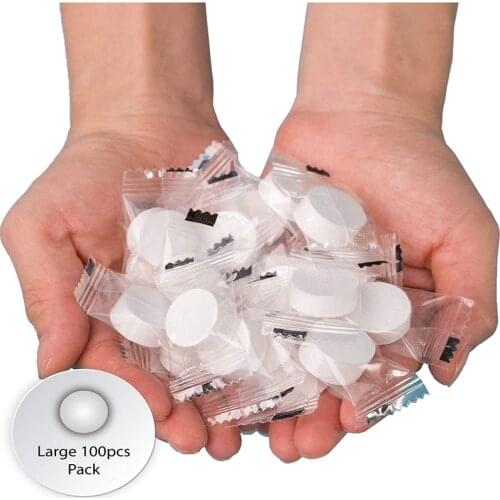 100Pcs Compressed Facial Towel Tissue Wipe Washcloths Coin Paper Hand Tablet Towel For Home Travel Camping DIY Skin Care