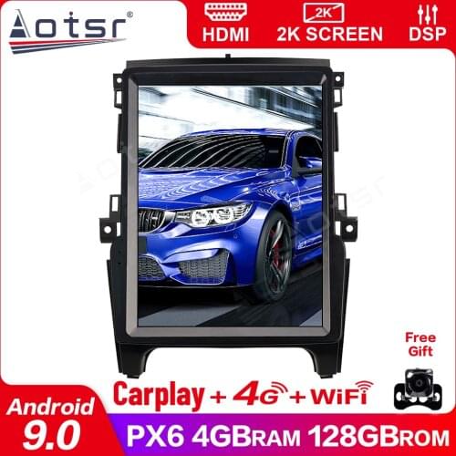 13'' Vertical Screen Tesla Style Touch Screen Carplay Android 9.0 4+128G Car Radio Player GPS Navi DSP For Ford Ranger 2015-2020