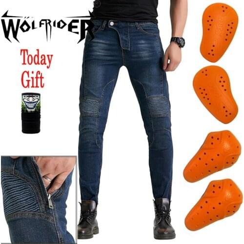 2020 Motorcycle Riding Jeans Anti-fall Straight Motocross Racing Pants Motorcycle Jeans For Men and Women Motorcycle Pants WF-11