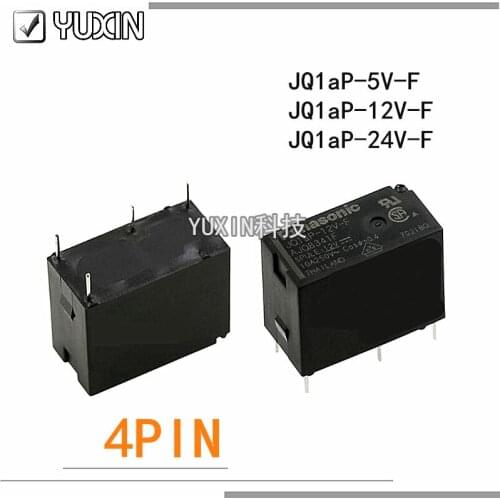 5PCS/LOT 100%Original&New Relay JQ1aP-5V-F JQ1aP-12V-F JQ1aP-24V-F JQ1aP 24V FA 4PIN 10A 250V 5VDC 12VDC 24VDC