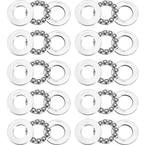 51102 Single Direction Thrust Ball Bearings 15mm x 28mm x 9mm Bearing Steel (Pack of 10)