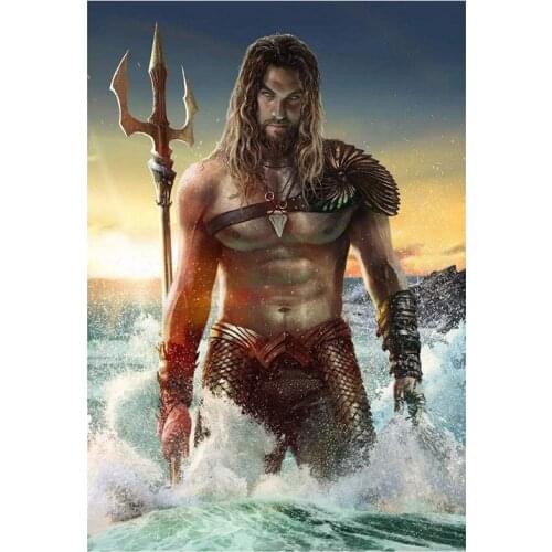 5D DIY Full Square/Round Diamond Painting Movie Poster Aquaman 3D Embroidery Cross Stitch Rhinestone Mosaic Home Decor YC126