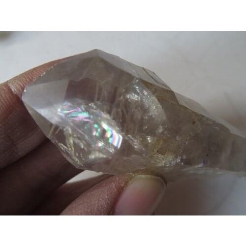 AAA Super Water Clear Quartz Crystal Herkimer Diamond With Great Rainbows 43.4g
