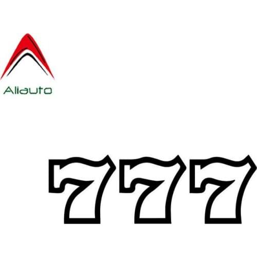 Aliauto Personality Fun 777 Vinyl Decor Car Sticker Waterproof Reflective Creative Sunscreen Motorcycles Decals,16cm*5cm