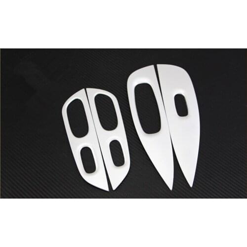 Bbincar ABS Chrome Interior Door Armrest Cover Trim Window Switch Button Molding Sticker For nissan Rogue X-Trail 2014 2015 2016