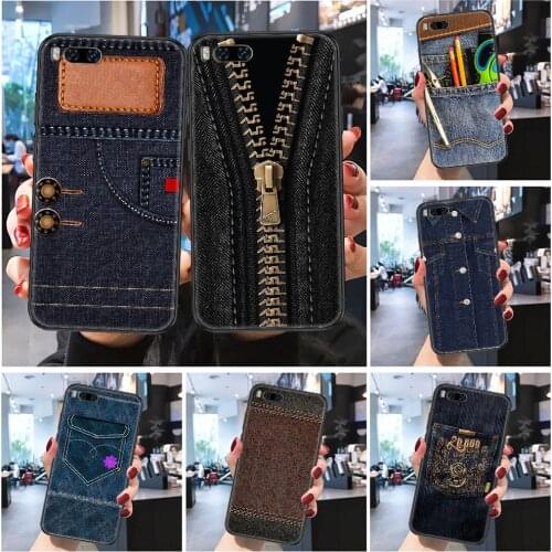 Blue jeans Overalls diagonal pliers Phone case For Xiaomi Mi Max Note 3 A2 A3 8 9 9T 10 Lite Pro Ultra Frosted black fashion