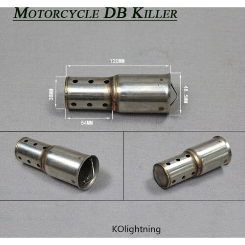 DB Killer 48.5mm Universal Motorcycle Stainless Steel Exhaust Muffler Pipe With Buzzer Silencer System