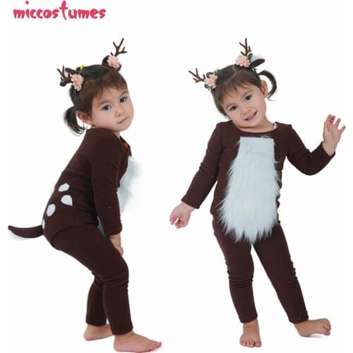 Kids Deer Costume Child Deer Costume with Horns for Halloween