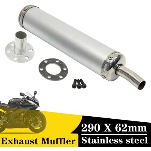 For Suzuki/Yamaha 290mm Motorcycle Exhaust Muffler Pipe Exhaust Tip Tail Tube Silencer Motocross Dirt Pit Street Bike Scooter