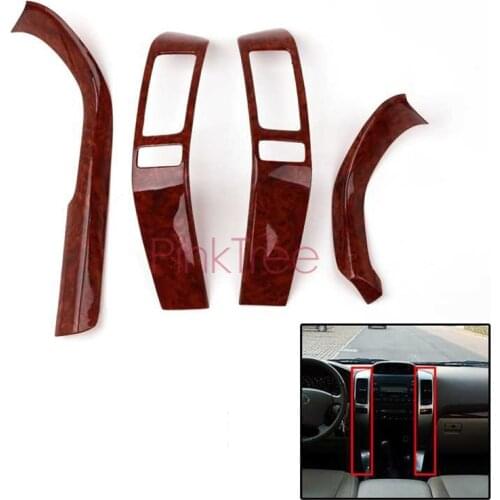 For Toyota Land Cruiser 120 Prado FJ120 2003-2009 Wood Color Centre Trim Cover Trim Sticker Decoration Car Interior Accessory