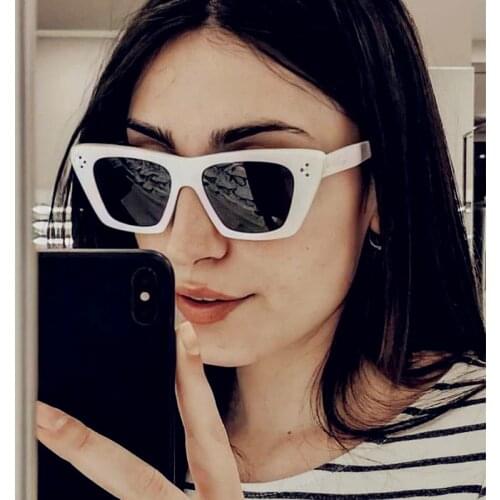 HKNA 2021 Cateye Women Sunglasses Luxury Brand Designer Eyewear Women/Men Vintage Glasses Female Retro Gafas De Sol Mujer uv400