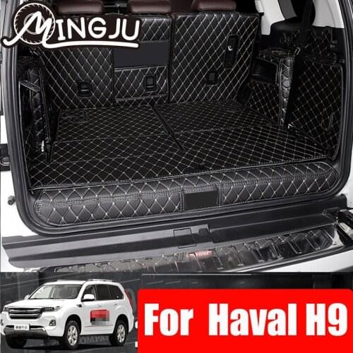 Leather Trunk Protection Mat Interior Cover part auto styling for Great wall HAVAL H9 2015 -2018 2019 2020 2021 Accessories