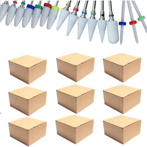 100pc Ceramic Nail Drill Bit Set Electric Manicure Bits Rotary Milling Cutter For Machine Cuticle Remove Burrs Nail Art Tool
