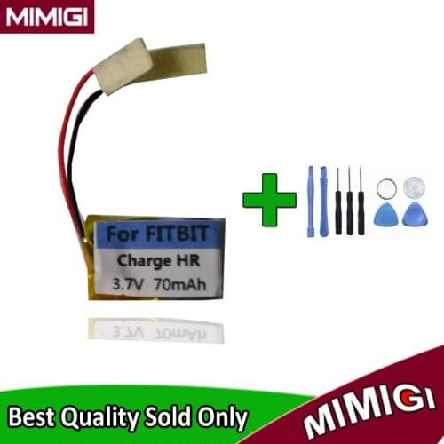 Toolsets + 70mAh Replace smartband Battery For Fitbit Charge HR Smartwatch Batterie Accumulator AKKU