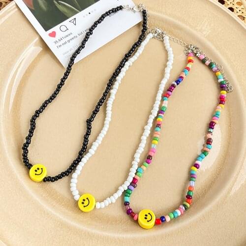 2021 Korean New Vintage Natural Irregular Freshwater Pearl Cute Smiley Simple Bead Rings for Women Girls Jewelry Gifts