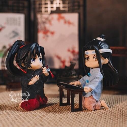 Obitsu11 clothes 8 copies 12 points BJD baby clothes cotton hemp plate buckle Wei Wuxian blue forget machine suit